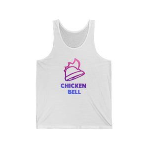 Neon Chicken Bell Unisex Jersey Tank