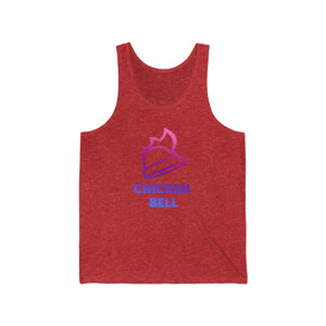 Neon Chicken Bell Unisex Jersey Tank