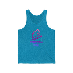 Neon Chicken Bell Unisex Jersey Tank